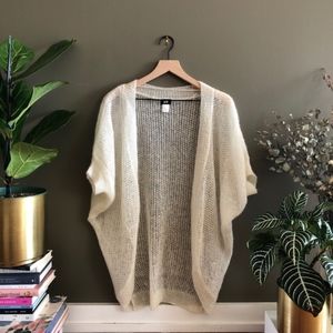 H&M White Open Knit Cardigan